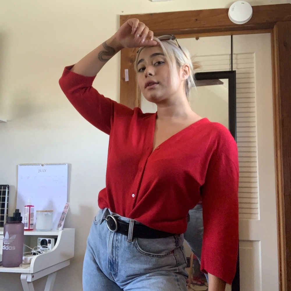 Button up beautiful red